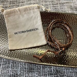 Brand new Victoria Emerson genuine leather wraparound bracelet